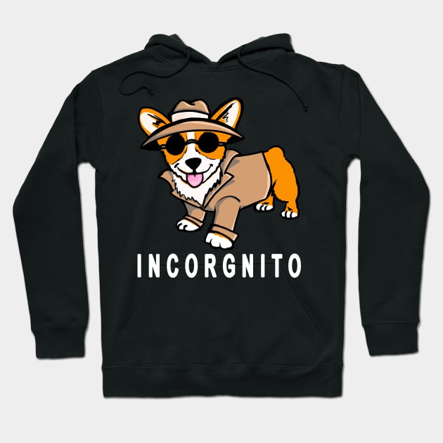 Funny Corgi Dog Incorgnito Hoodie by PnJ